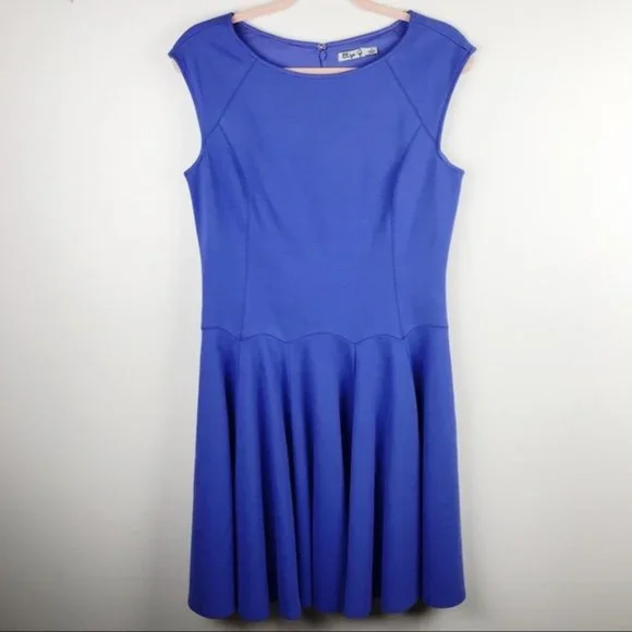periwinkle fit and flare dress Landscape Print Fit & Flare Midi Dress in Periwinkle  Blue Platypus  Clothing